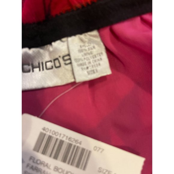 NWT Chico's 100% Silk Floral Bouqet Farrah Skirt Multi-colored Size 1 - Picture 6 of 7